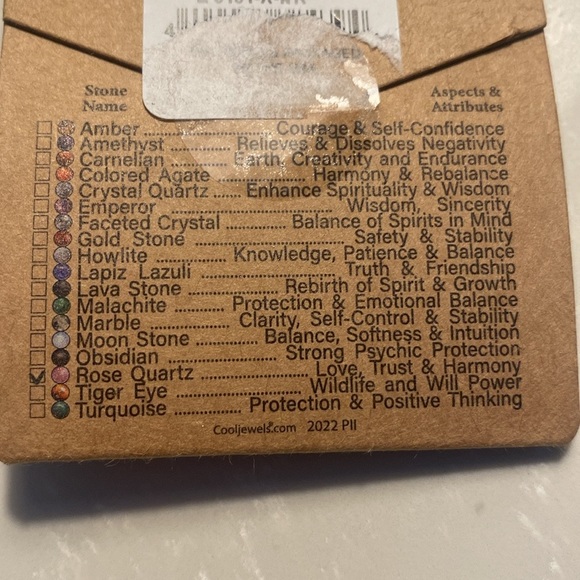 Rose quartz silvertone adjustable necklace. 16-18 in promotes love harmony NWT - Picture 4 of 4